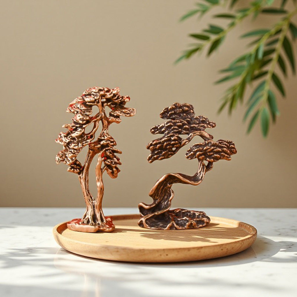 Brass Guest‑Greeting Pine Figurine – Symbol of Friendship and Enduring Vitality | Zen Ara Grove