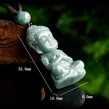 Hand-Carved Jade Buddha Necklace – Blessings & Harmony | Zen Ara Grove