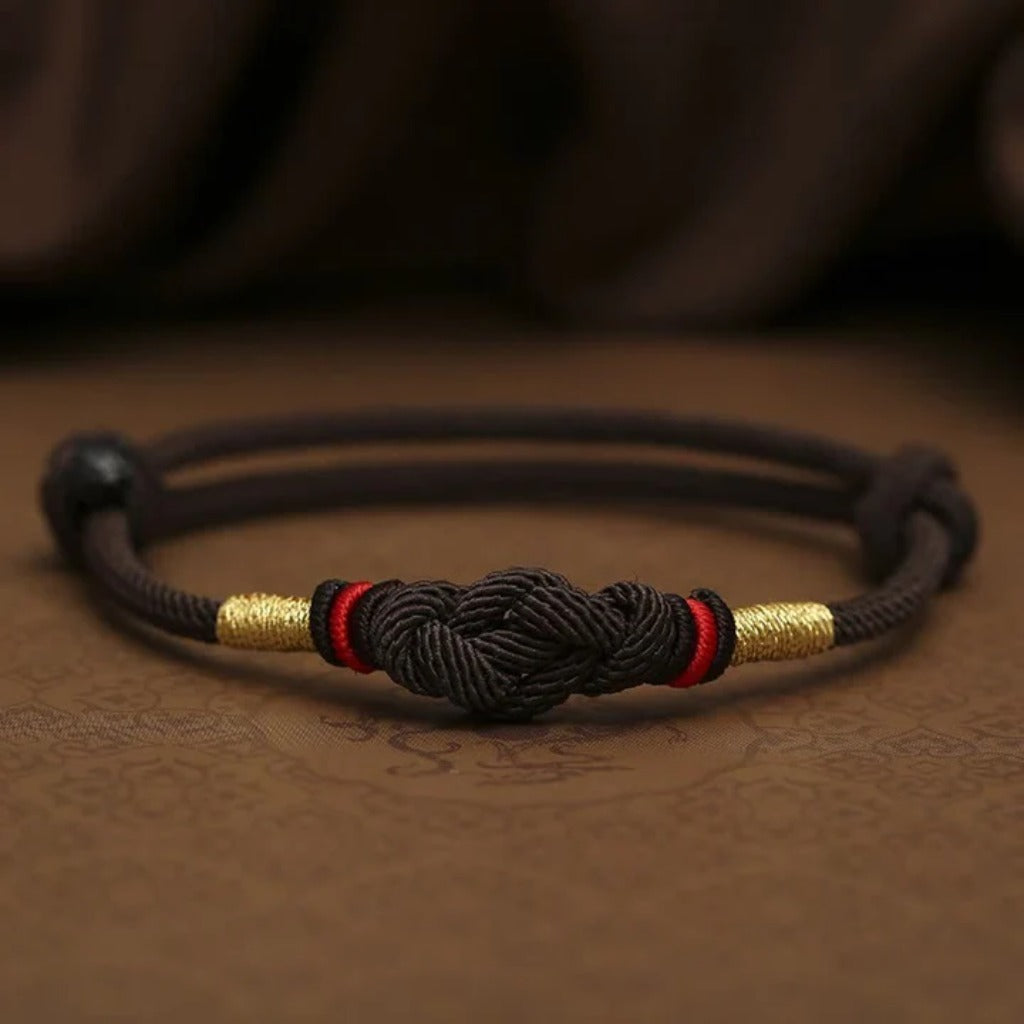 Handmade Adjustable Red Rope Bracelet Lucky Knot with Jade-like Beads – Wishing for Smooth Fortune | Zen Ara Grove