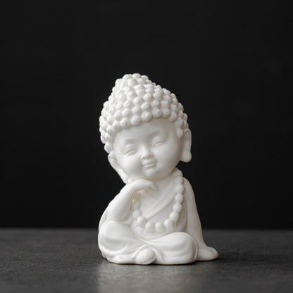 Ceramic Buddha Figurine – Zen Mini Tathagata with Four Noble Reminders | Zen Ara Grove