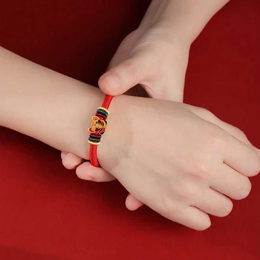 S925 Sterling Silver Chinese Zodiac Red String Bracelet – Handwoven Adjustable Lucky Charm | Zen Ara Grove