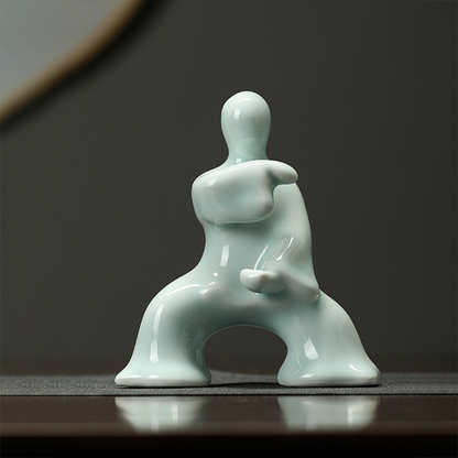 Kung Fu Tai Chi Master Ceramic Figurine | Zen Ara Grove