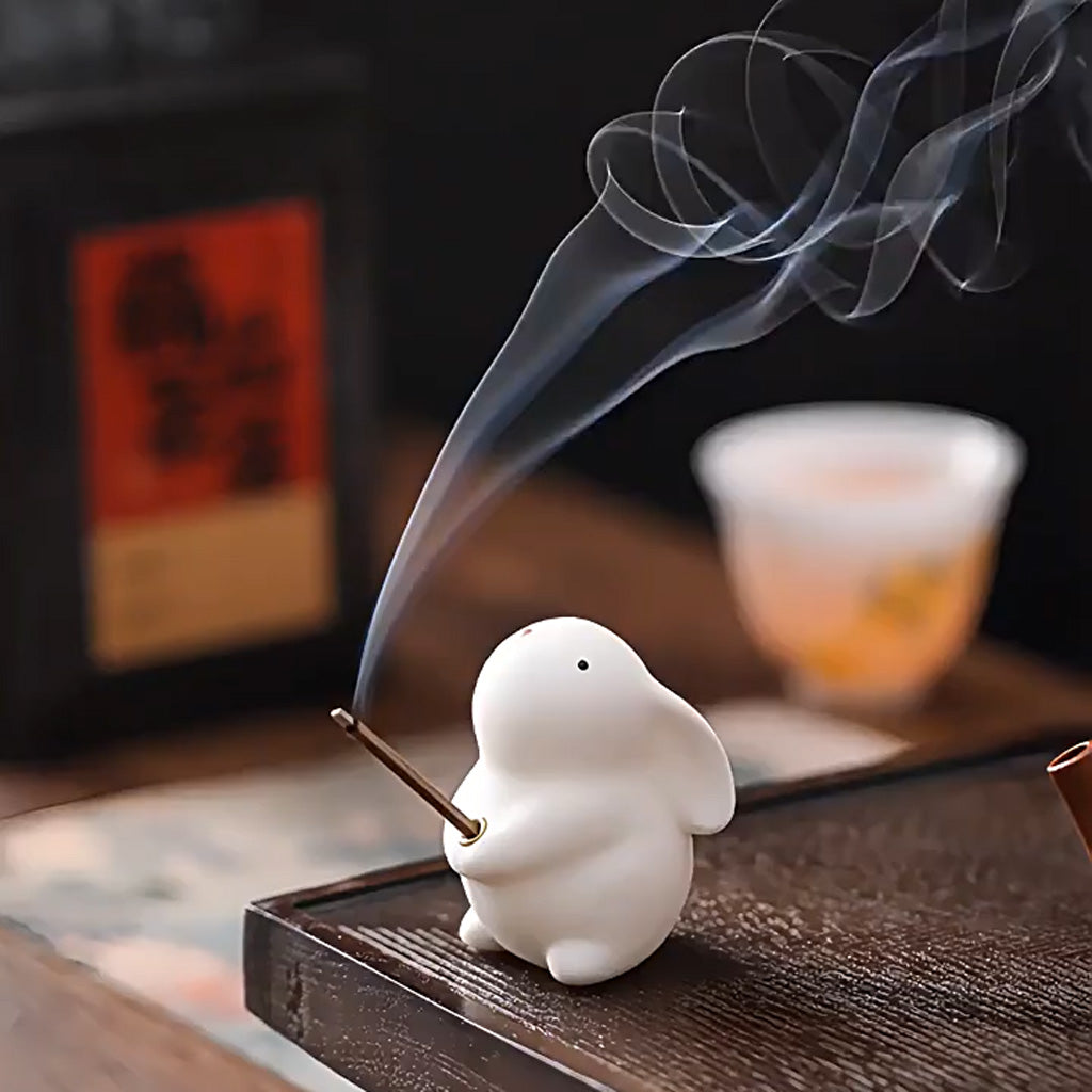 Cute Ceramic Bunny Incense Holder – Playful & Functional Décor Piece | Zen Ara Grove