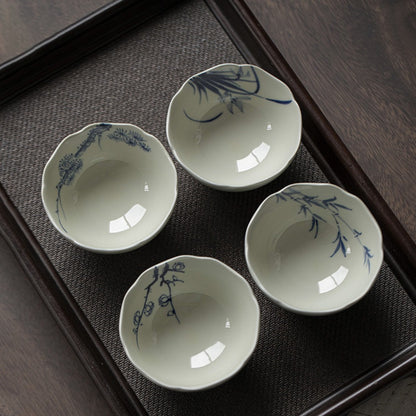 Elegant Zen Cup Featuring Four Gentle Plants | Zen Ara Grove