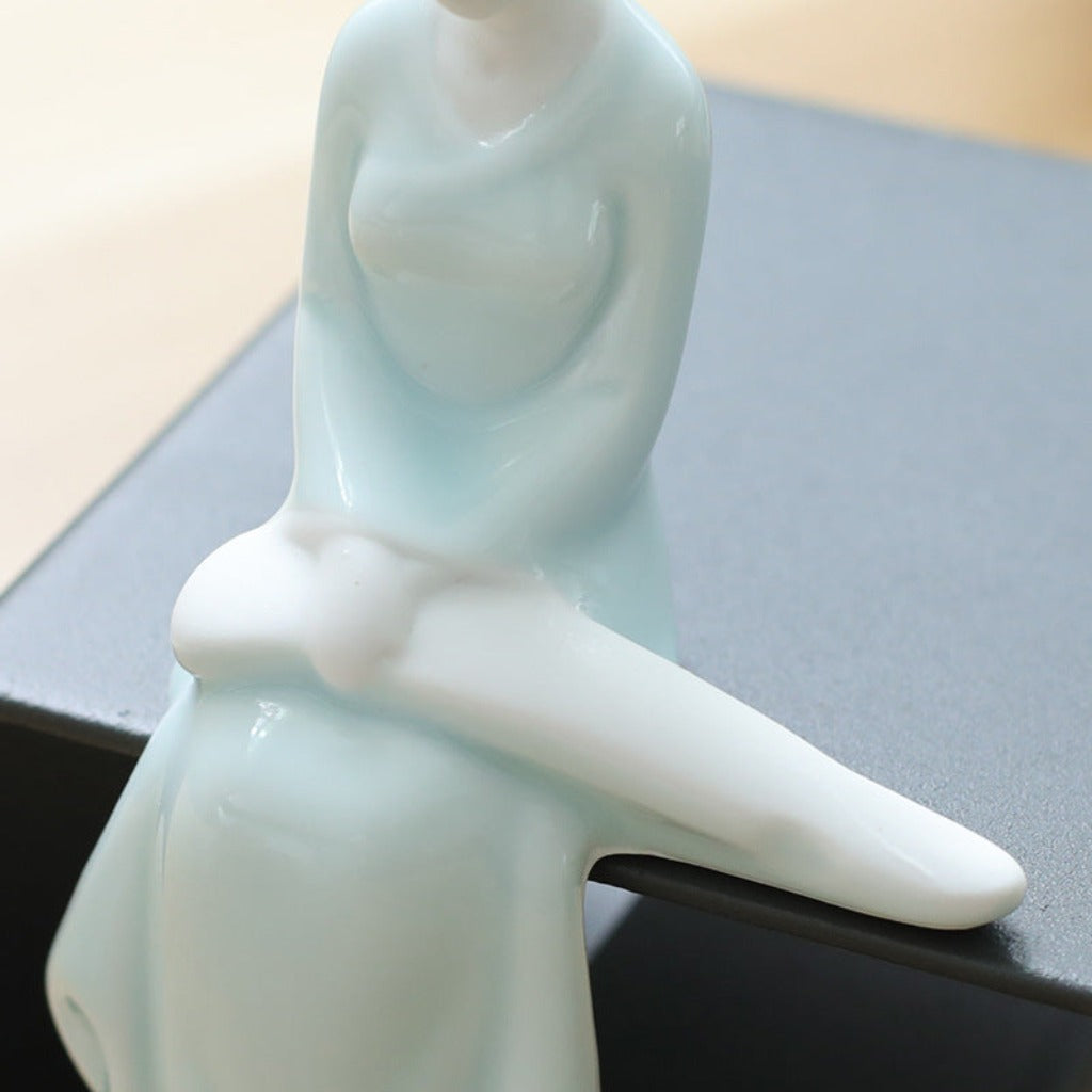 Oriental Classic Beauty Ceramic Figurine – Elegant Art for Home & Collection | Zen Ara Grove