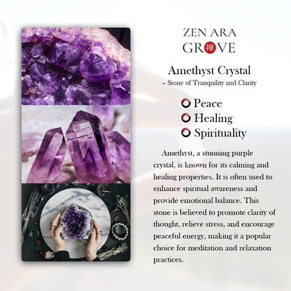 Hand-Carved Squirrel on Natural Amethyst Cluster – Symbol of Energy and Joy | Zen Ara Grove