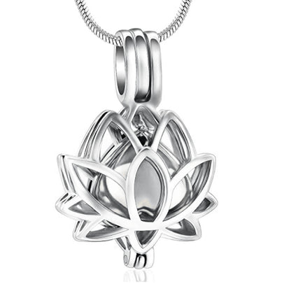 Hollow Lotus Pet Ash Pendant | Zen Ara Grove