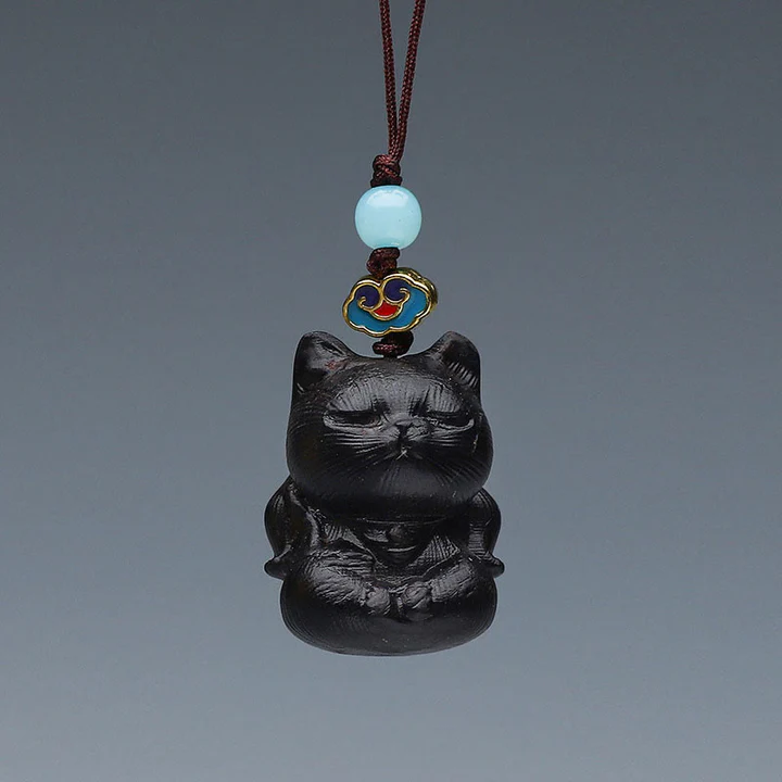 TODAY ONLY! Green Sandalwood Mini Cute Animal Rabbit Cat Deer Whale Prosperity Phone Hanging Decorations| Zen Ara Grove