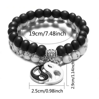 Yin-Yang Harmony Bracelet – Balance of Light and Shadow | Zen Ara Grove
