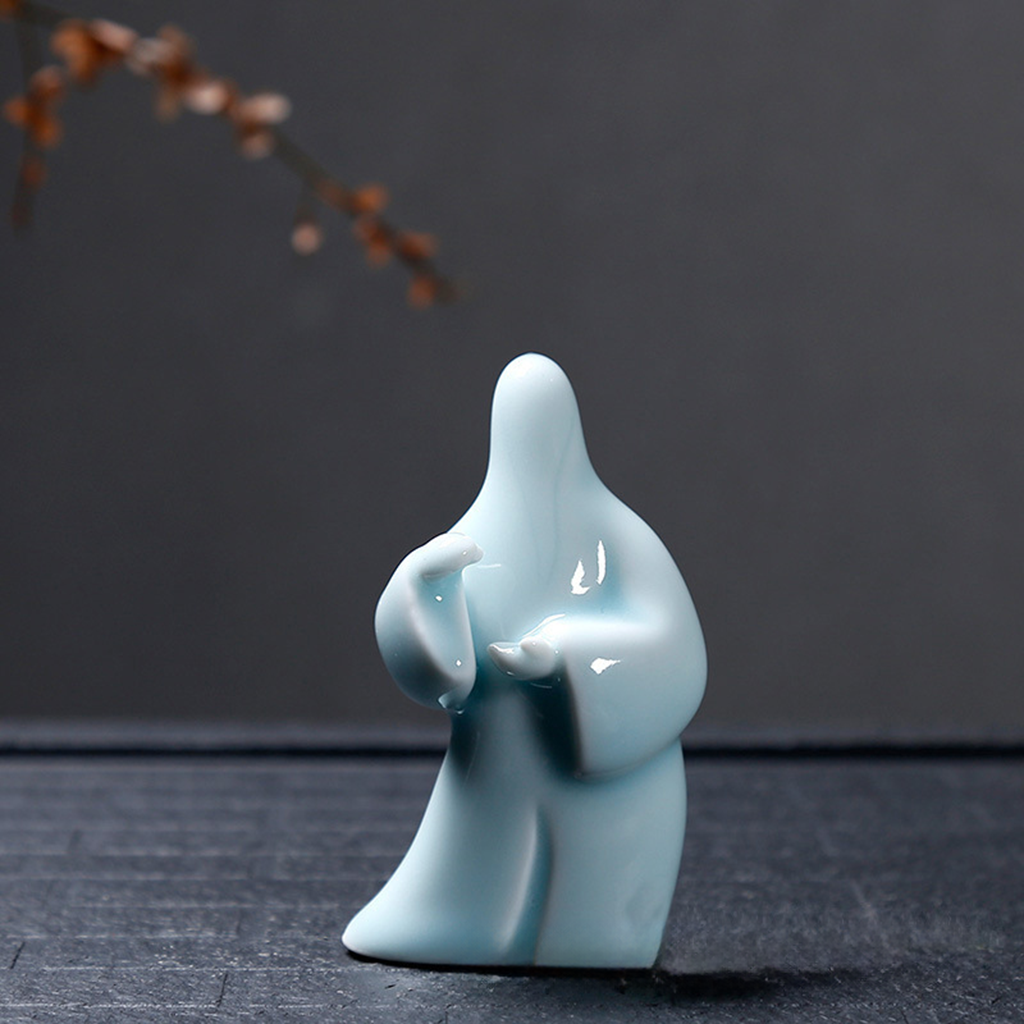 Tai Chi Celadon Figurine – Handcrafted Martial Arts Decor | Zen Ara Grove