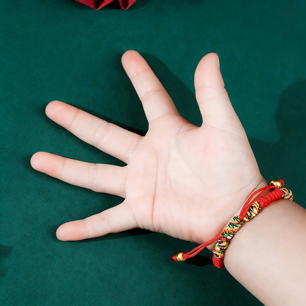 Adjustable 999 Silver Red Rope Pixiu for Children – Blessing & Protection | Zen Ara Grove