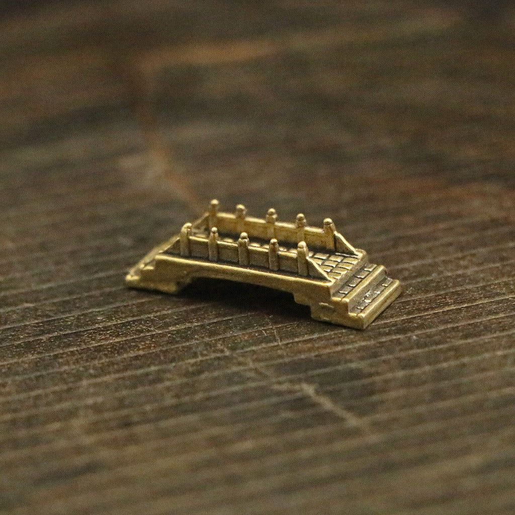 Mini Brass Figurine Set – Saluting Buddha, Luoyang Bridge Scene, Little Monk & Fishing Old Man | Zen Ara Grove