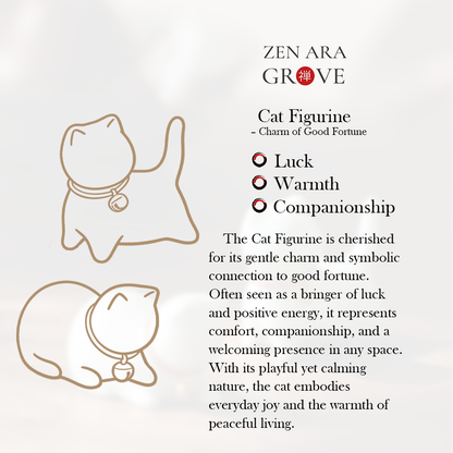 ZAKKA Ceramic Cat – Minimalist Japanese Style Home Décor Ornament | Zen Ara Grove