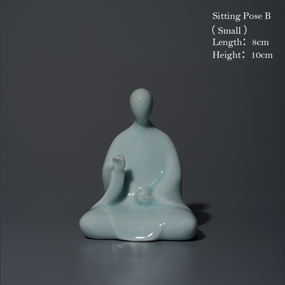 Handcrafted Ceramic Faceless Buddha Mudra Figurines – Embodying Zen Wisdom & Peace | Zen Ara Grove