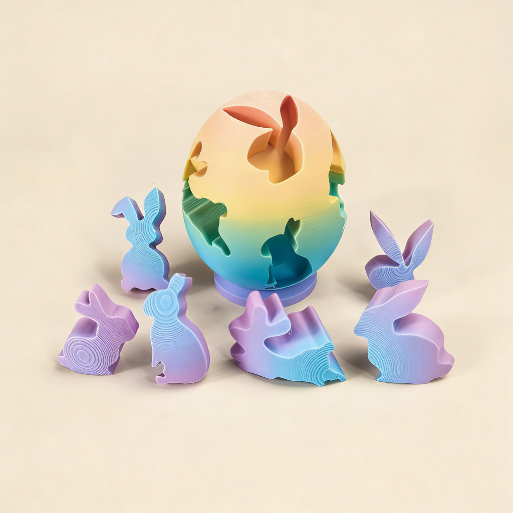 3D Printed Easter Egg Bunny Building Toy – Joy & Creativity | Zen Ara Grove