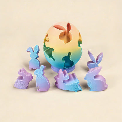 3D Printed Easter Egg Bunny Building Toy – Joy & Creativity | Zen Ara Grove