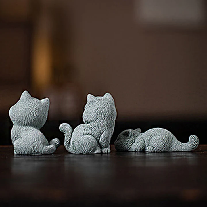 TODAY ONLY! Small Cat Home Tea Pet Figurine Desk Decoration | Zen Ara Grove