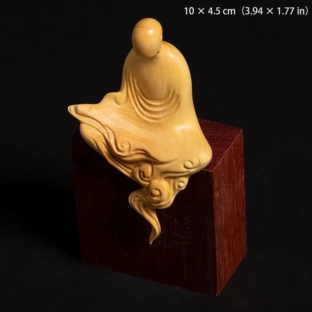 Handcrafted Wooden Faceless Buddha – Embracing Zen Spirit & Inner Peace | Zen Ara Grove