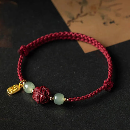 LIMITED TIME OFFER-Handmade Adjustable Red Cord Bracelet – 12 Chinese Zodiac for Good Fortune | Zen Ara Grove