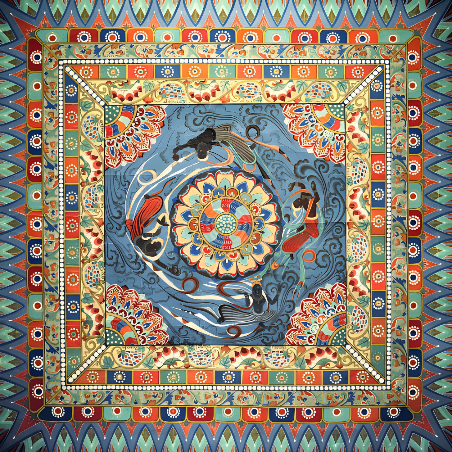 Dunhuang Pattern Pocket Mirror – Art Meets Reflection | Zen Ara Grove