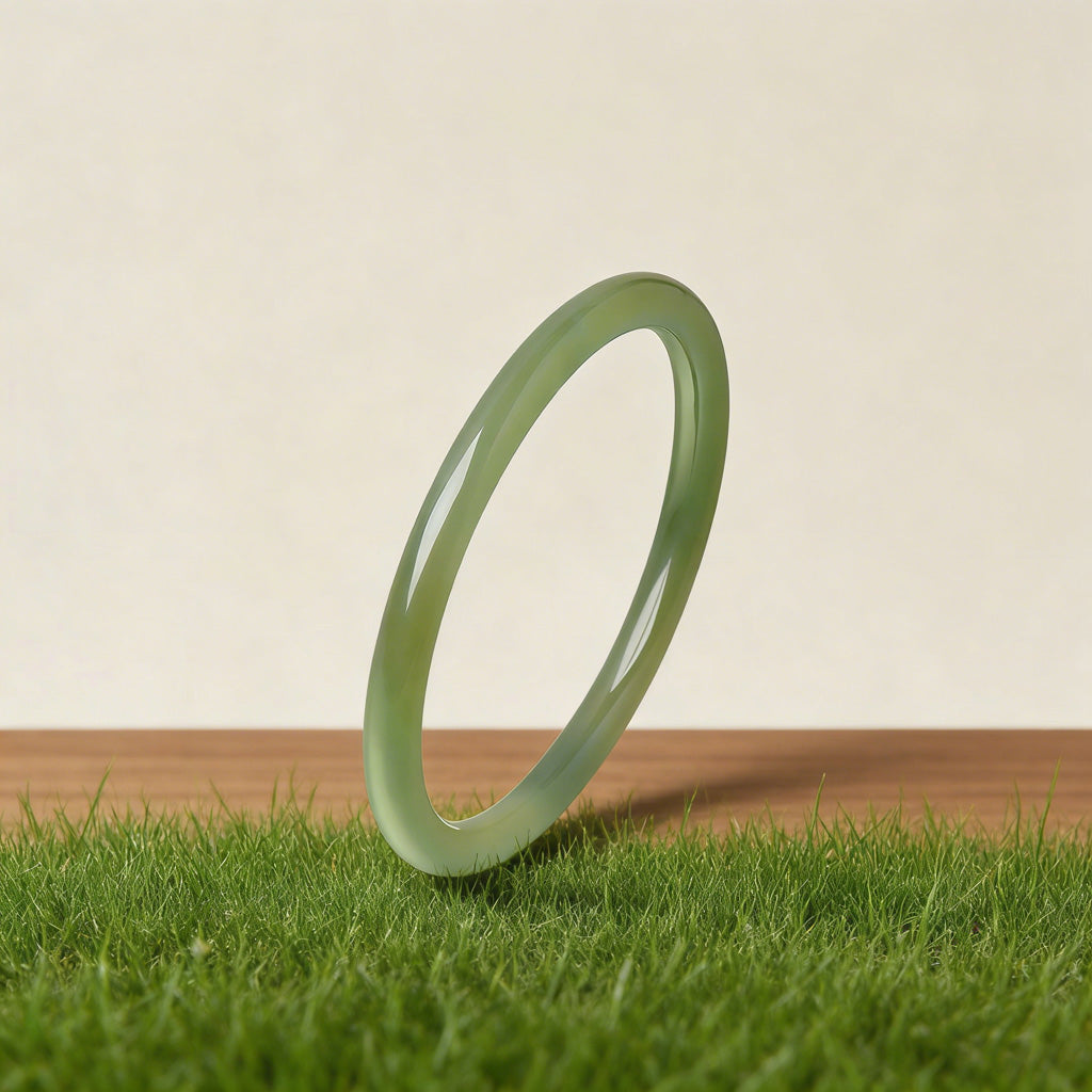 Natural Dual-Tone Hetian Jade Bracelet – Strength & Calm | Zen Ara Grove