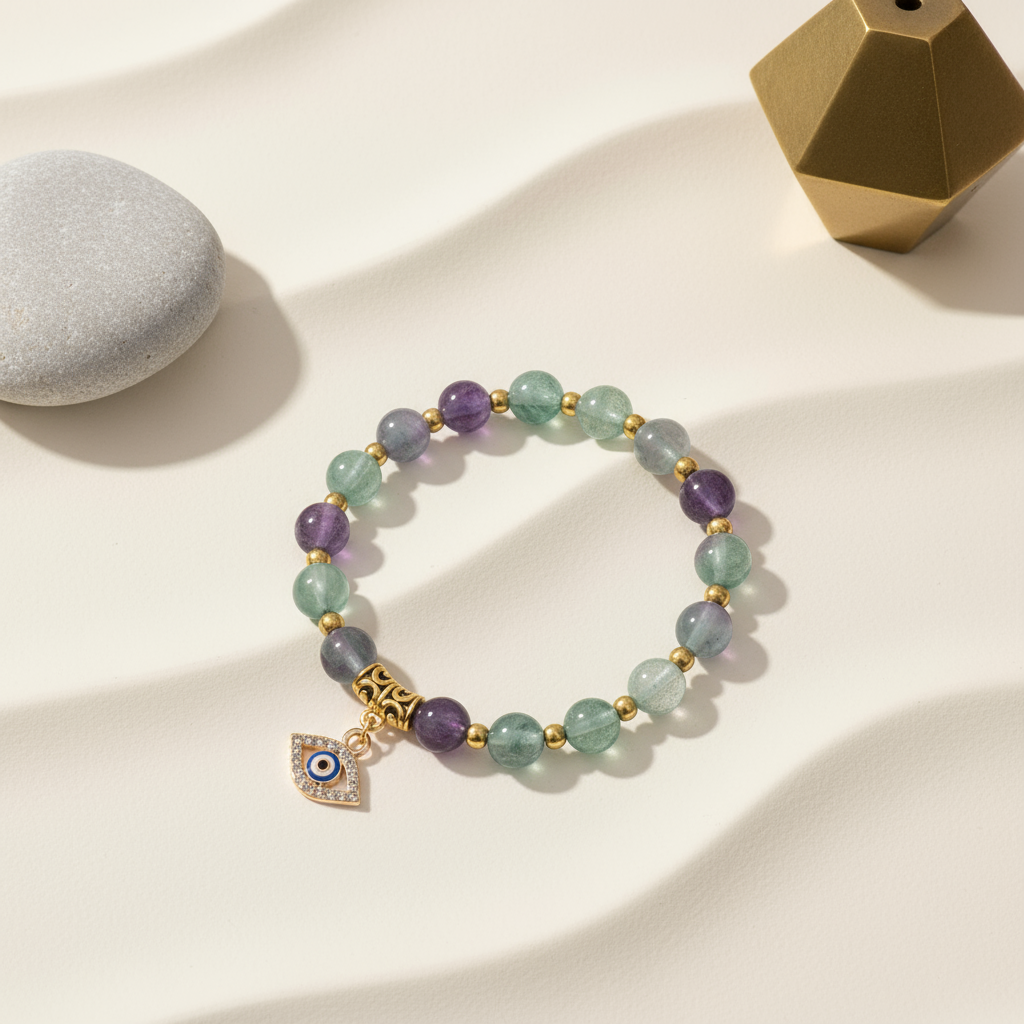 $9.99 LIMITED TIME OFFER Evil Eye Protection Crystal Bracelet | Zen Ara Grove