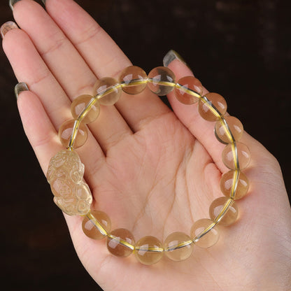Citrine Pixiu Bracelet – Wealth & Protection | Zen Ara Grove