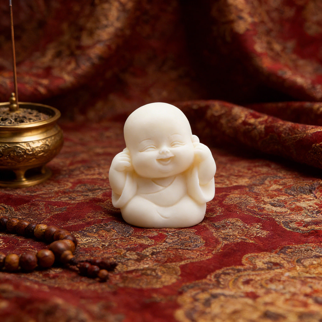 Limited Time Offer · Hand-Carved Tagua Nut "The Four Little Zen Monks" Figurines | Zen Ara Grove