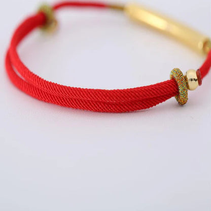 Zen Handmade Mani Mantra Lucky Red String Bracelet | Zen Ara Grove