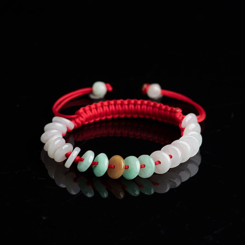 Natural Jade Amulet Bracelet – Harmony in Every Thread | Zen Ara Grove