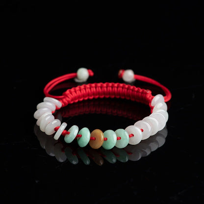 Natural Jade Amulet Bracelet – Harmony in Every Thread | Zen Ara Grove