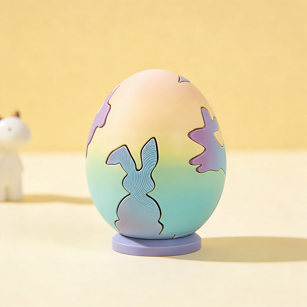 3D Printed Easter Egg Bunny Building Toy – Joy & Creativity | Zen Ara Grove