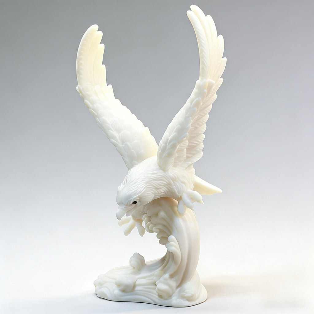 Hand-Carved Tagua Nut Eagle Figurine – Symbol of Vision, Strength & Success | Zen Ara Grove