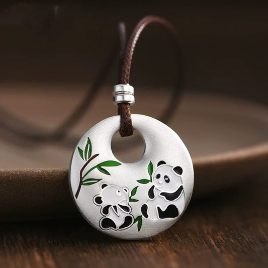 Panda Enamel Pendant – Chinese Zen Harmony Amulet