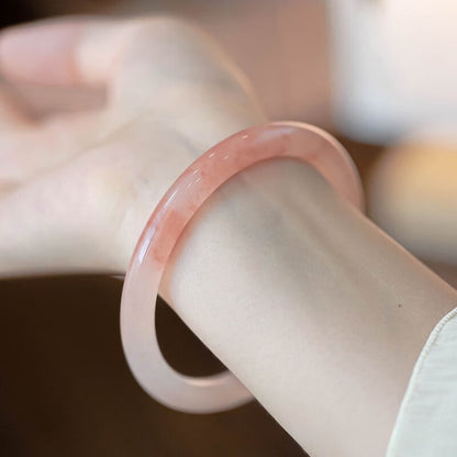 Pink Jade Bangle – Gentle Strength of Love | Zen Ara Grove