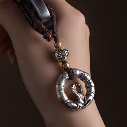 Vitarka Mudra Buddha Keychain – Gesture of Wisdom | Zen Ara Grove