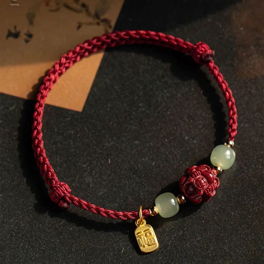 LIMITED TIME OFFER-Handmade Adjustable Red Cord Bracelet – 12 Chinese Zodiac for Good Fortune | Zen Ara Grove