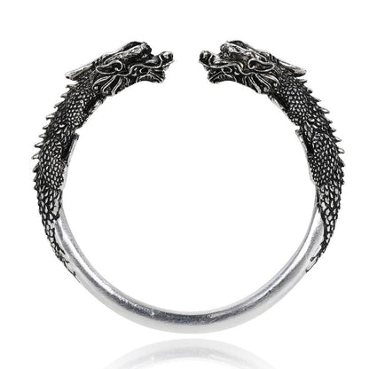 Dual Pixiu Open Cuff Bracelet – Charm of Wealth and Protection