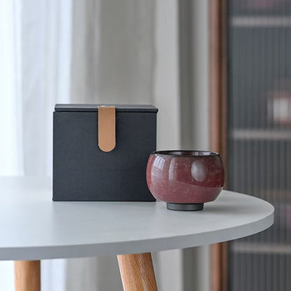 Handcrafted Ceramic Teacup with Unique Ice Crack Pattern | Zen Ara Grove