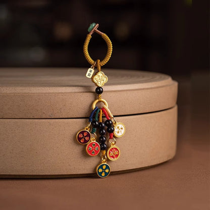 Ethnic Style God of Wealth Keychain Pendant