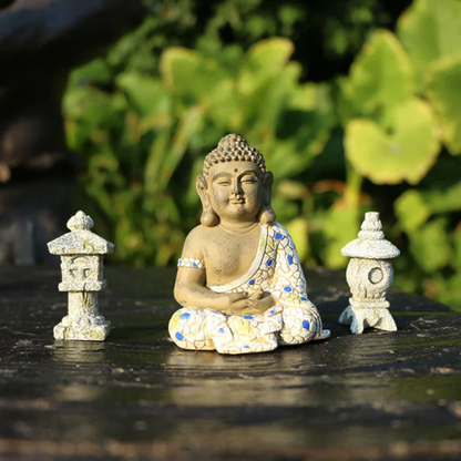Buddha Stones Meditating Zen Buddha Serenity Resin Statue Figurine Home Decoration| Zen Ara Grove