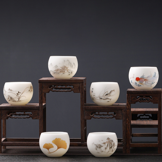 Porcelain Teacup with Warm Jade Feel and Elegant Glow | Zen Ara Grove
