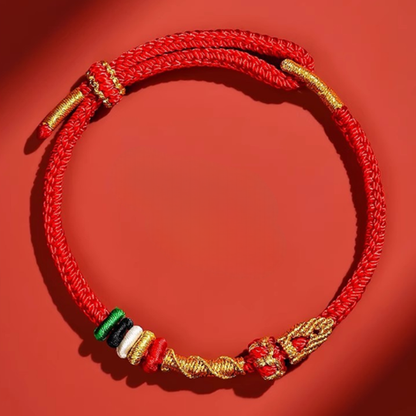 Handwoven Red Cord Bracelet – Symbol of Luck and Protection | Zen Ara Grove