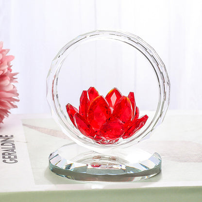 Multicolor Glass Lotus Ornament – Blooming with Light and Serenity | Zen Ara Grove
