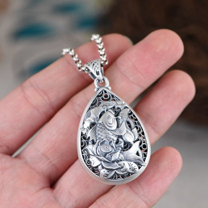 Koi & Lotus Pendant – A Symbol of Fortune and Flow | Zen Ara Grove
