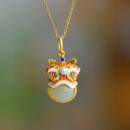 Colorful Lion Amulet – Handcrafted Courage & Luck | Zen Ara Grove