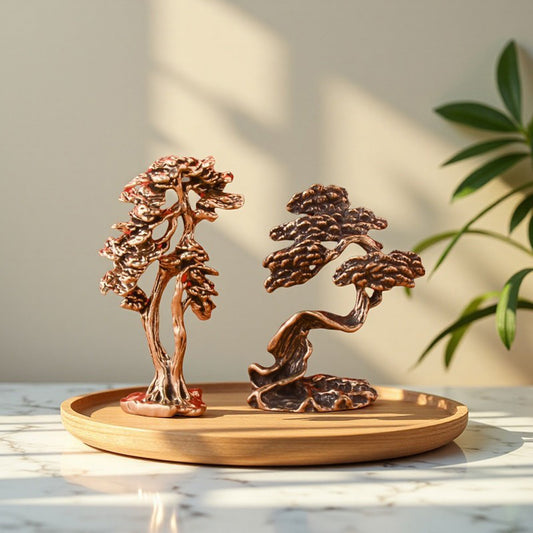 Brass Guest‑Greeting Pine Figurine – Symbol of Friendship and Enduring Vitality | Zen Ara Grove