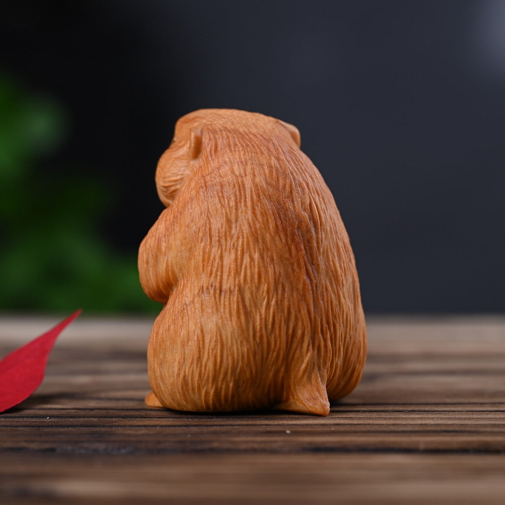 Handcrafted Marmot Desk Ornament – Premium Golden Sandalwood & Juniper Blend | Zen Ara Grove