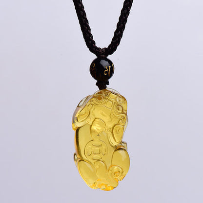 Citrine Pixiu Pendant for Wealth Protection and Positive Energy | Zen Ara Grove