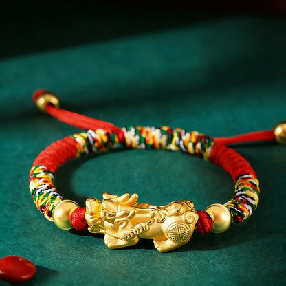 Adjustable 999 Silver Red Rope Pixiu for Children – Blessing & Protection | Zen Ara Grove